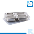 4 Grelhas 304 Aço Inoxidável Dinner and Lunch Plate Container